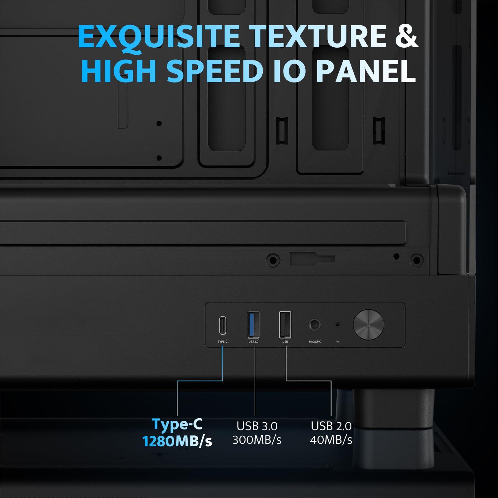 darkFlash darkFlash Micro ATX PC Case, Pre-Install 3 PWM ARGB Fans Computer Case, Full View Dual Tempered Glass MATX Gaming PC Case, Type C Port, Supports up to 240mm AIO(DB330M) (Black)