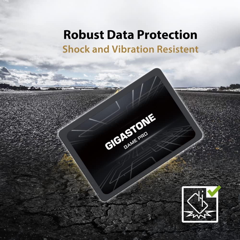 Gigastone Gigastone SATA SSD 512GB 2.5 inch SSD 530MB/s Upgrade Laptop PC Memory and Storage PS4 HDD Replacement 2.5" Internal Solid State Hard Drives SATA III SLC Cache 3D NAND Game Pro Performance