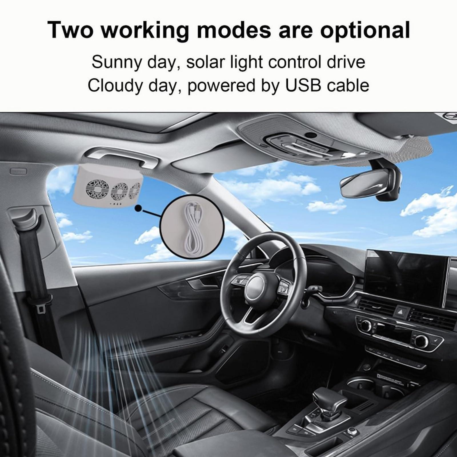 YOGOTEU YOGOTEU Car Window Solar Ventilator USB Charging Solar Powered Fan Car Exhaust Fan Auto Air Vent Cooling System