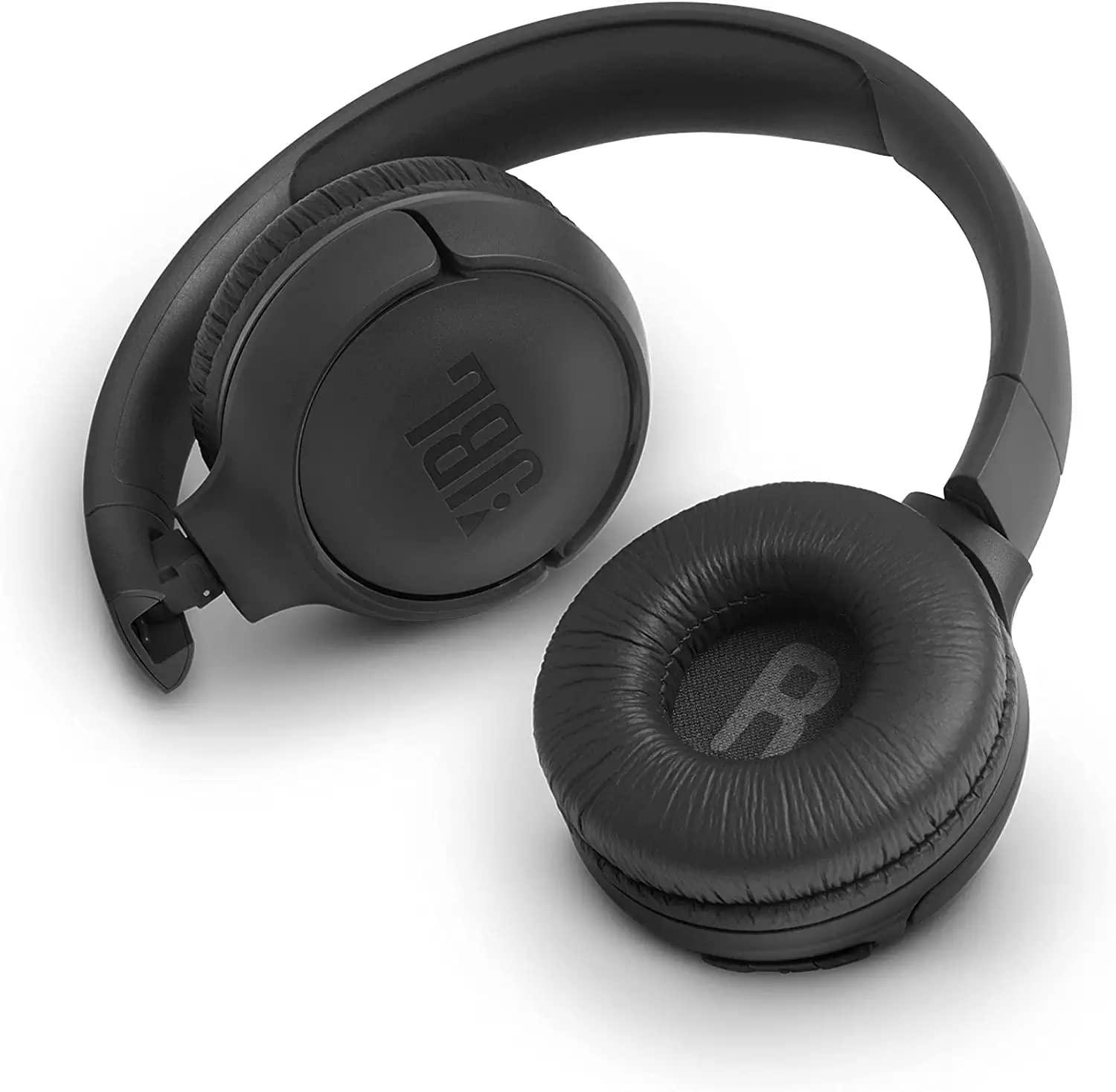 JBL JBL Tune 500BT - On-Ear Wireless Bluetooth Headphones, Includes LED Flashlight Key Chain Bonus (Black) (JBL TUNE 500BT + LED)