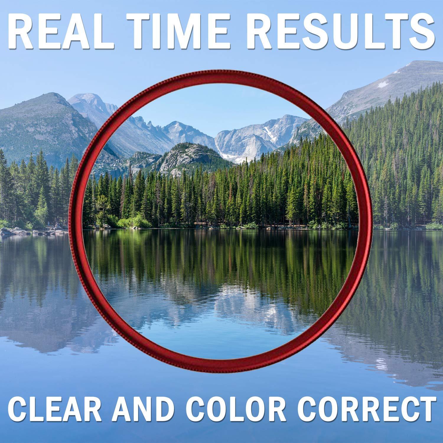 Deco Gear Deco Gear 49mm UV Filter and Snap-on Protective Cap - Red Color Combination to Give Your Camera A Custom Look