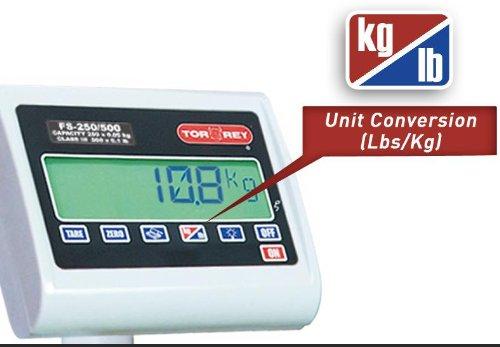 TORREY Torrey FS-250/500 NTEP Bench Scale 500 lb X 0.1 lb,Legal for Trade,Portable, High Capacity, New