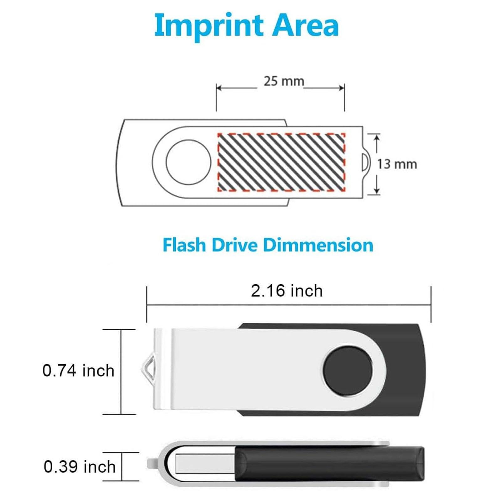 TATMOHIK Custom USB Flash Drive 512MB 50 Pack Promotional Product Customized USB Thumb Drive,Customizable USB Drive Personalized with Your Logo Bulk USB 2.0 Personalized USB Stick 50pcs Multiple Color Choice