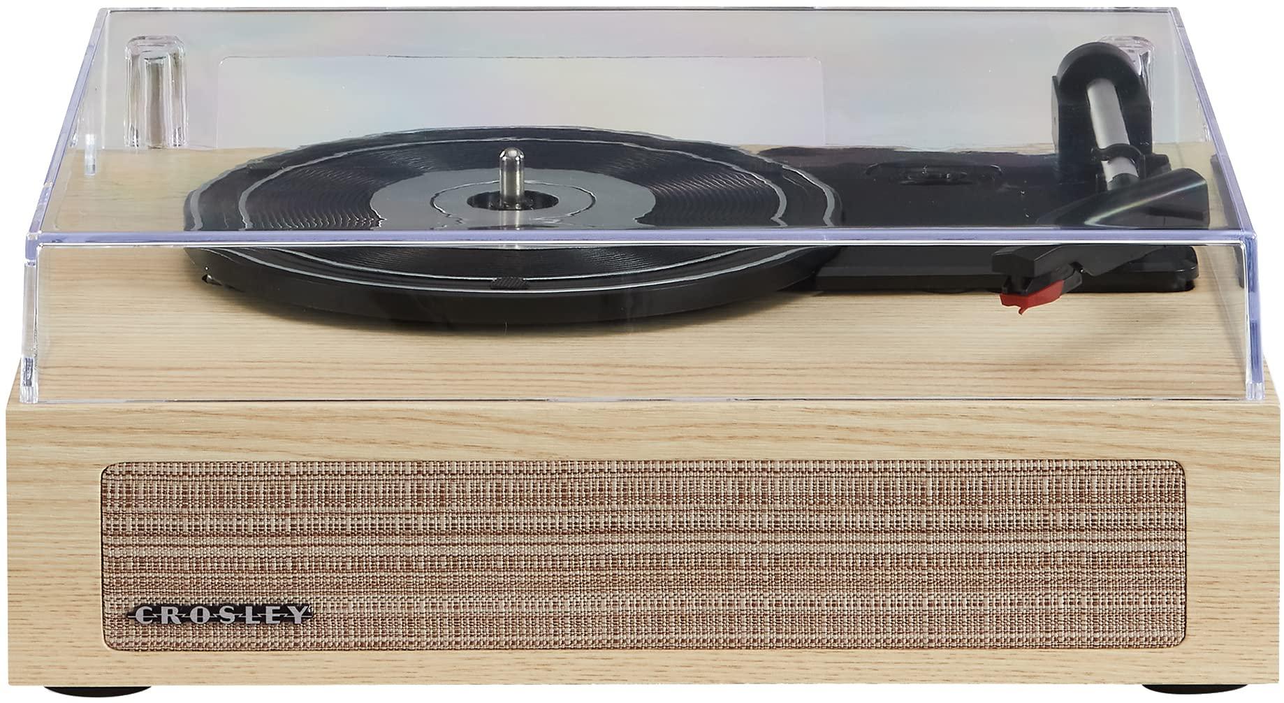 Crosley Crosley CR6042A-NA Scout 3-Speed Bluetooth Turntable with Built-in Speakers, Natural