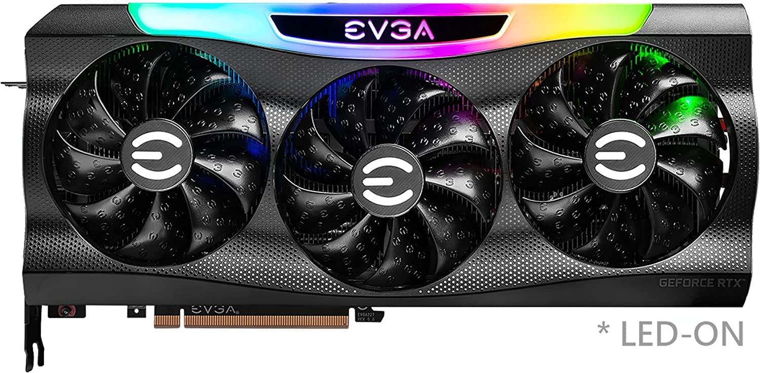 EVGA EVGA GeForce RTX 3090 FTW3 Ultra Gaming, 24GB GDDR6X, 10496 CUDA Cores, 1800MHz Boost Clock, 3x Fans, ARGB LED, Metal Backplate, PCIe 4, HDMI, DisplayPort, Desktop Compatible