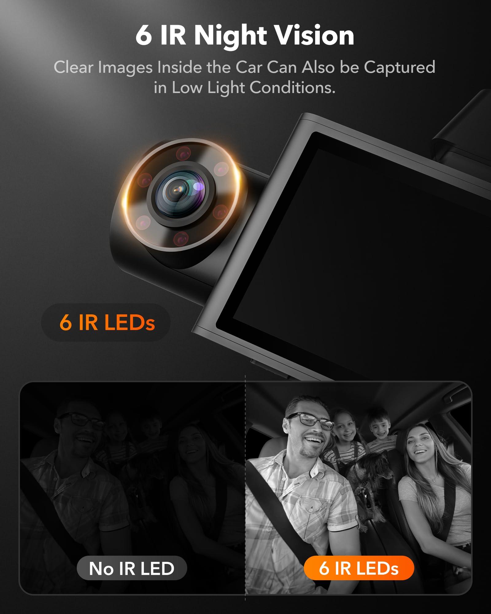 WOLFBOX [ i07 3 Channel Dash Cam+Multi Hardwire Kit ]