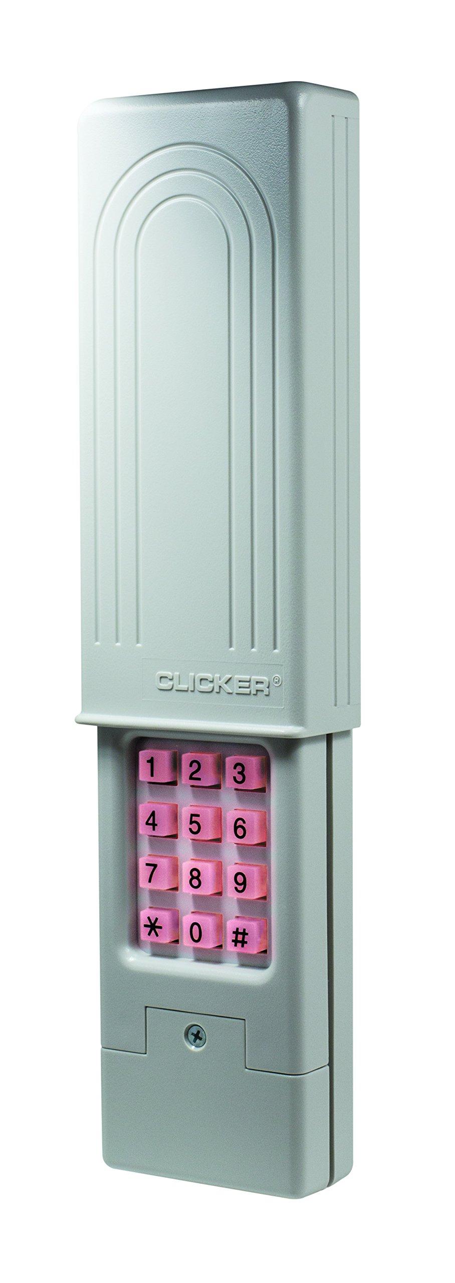 CHAMBERLAIN CHAMBERLAIN Clicker Keyless Entry KLIK2U-P2, Works with Chamberlain, LiftMaster, Craftsman, Genie and More, Security +2.0 Compatible Garage Door Opener Keypad, White