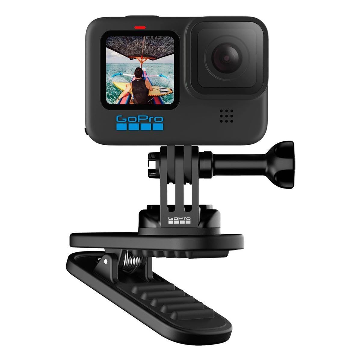 GoPro GoPro HERO10 Black Accessory Bundle - Includes HERO10 Camera, Shorty (Mini Extension Pole + Grip), Magnetic Swivel Clip, Rechargeable Batteries (2 Total), and Camera Case