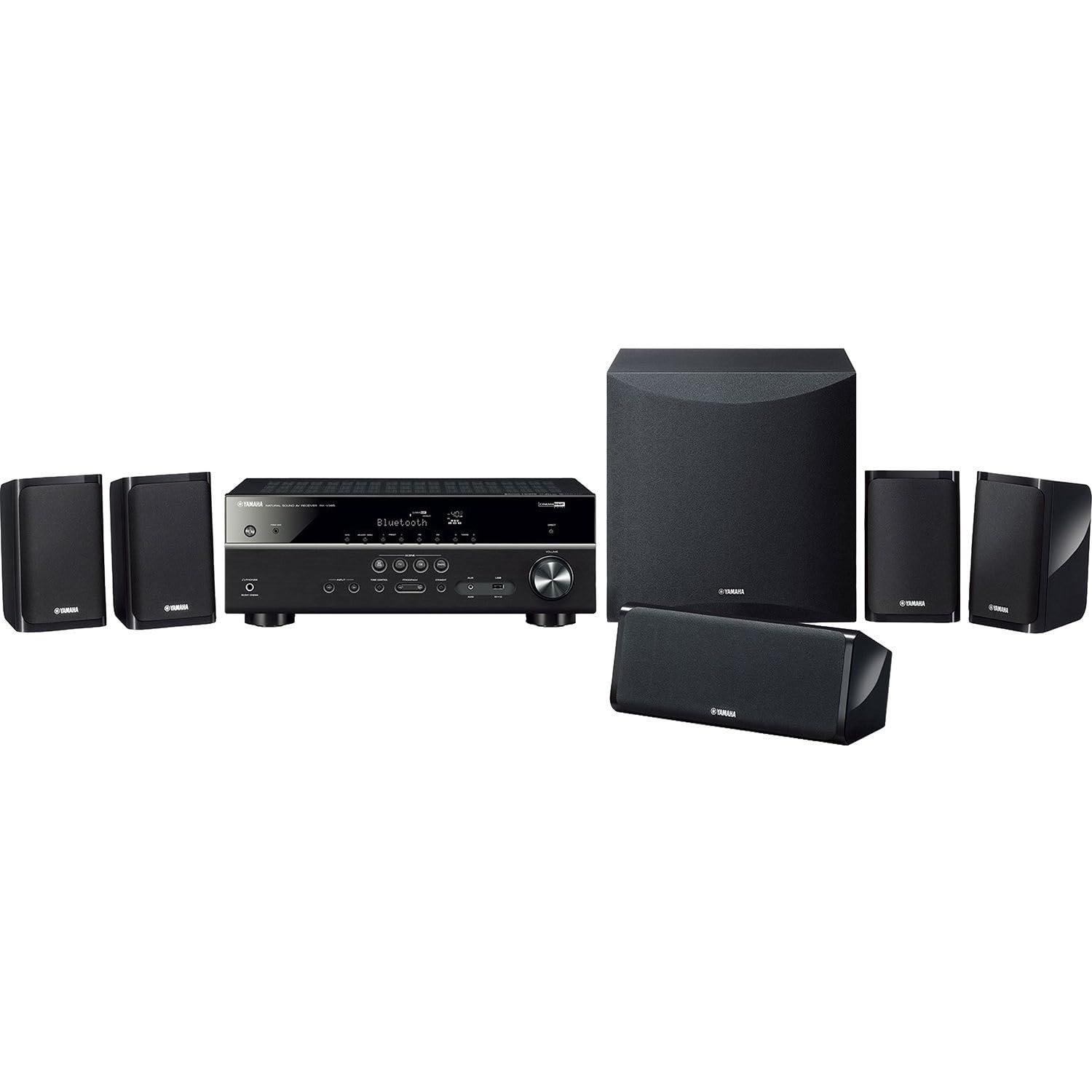 Yamaha Yamaha Audio YHT-4950U 4K Ultra HD 5.1-Channel Home Theater System with AV Receiver, 8" 50W RMS Powered Subwoofer Speakers True Surround Sound and Bluetooth Streaming Bundle with Accessories
