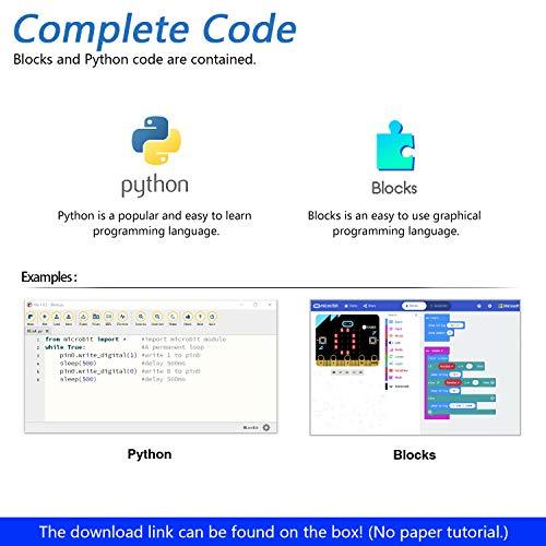 FREENOVE Freenove Ultimate Starter Kit for BBC Micro:bit (V2 Included), 316-Page Detailed Tutorial, 225 Items, 44 Projects, Blocks and Python Code