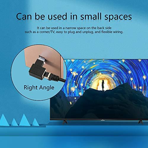 RIIEYOCA RIIEYOCA 90 Degree Ethernet Adapter,Right Angle RJ45 Male to Female Extension Cat6 LAN Network Connector,for Computers, Laptops, Routers(2-Pack)