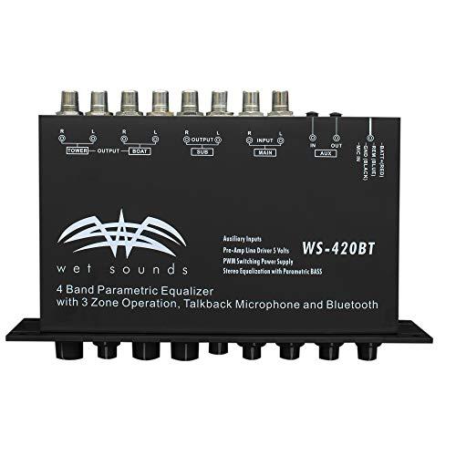 wet sounds Wet Sounds WS-420BT 3-Zone Bluetooth Equalizer With WS-BTEQUDM-S Silver Under Dash Mount
