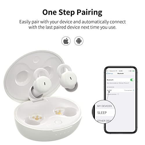 wedoking Small Sleep Earbuds Comfortable Sleeping Headphones for Side Sleeper Noise Blocking Bluetooth Sleepbuds in-Ear Soft Mini Invisible Buds for Working