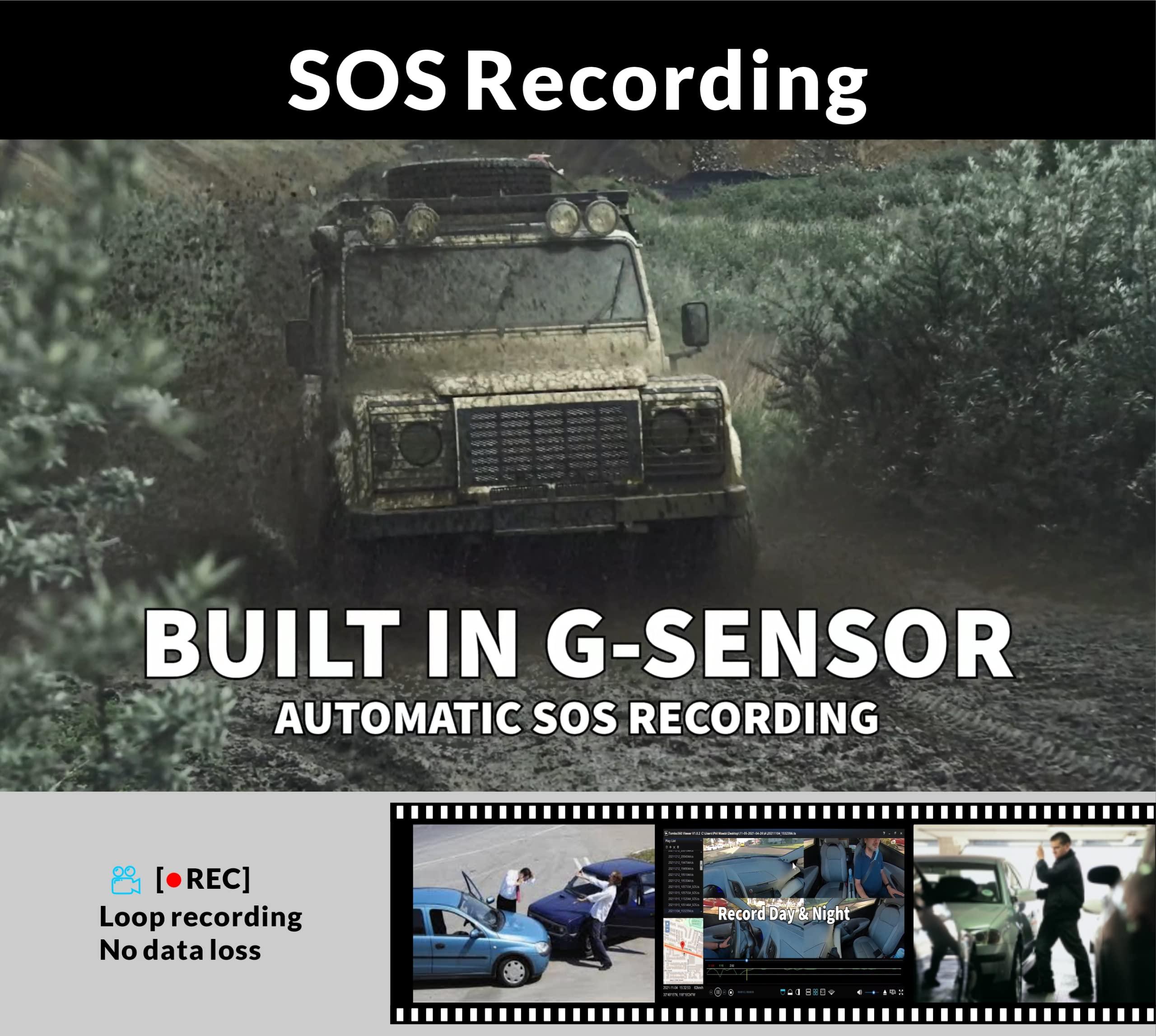 Rydeen RYDEEN TOMBO 360X Surround View 4K Dash Camera 10-inch Touchscreen Frameless Rearview Mirror with TFT Monitor w/Auto Brightness Day/Night, Backup Video-in, Backup Camera Included