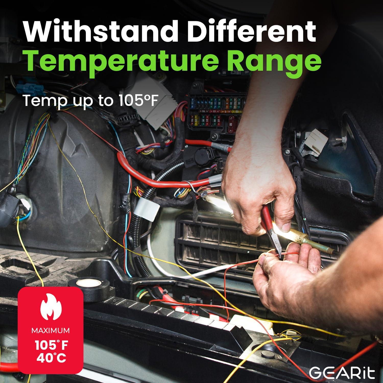 GEARit GEARit 10 Gauge Wire (100ft Each - Black/Red) Copper Clad Aluminum CCA - Primary Automotive Power/Ground for Battery Cable, Car Audio, Trailer Harness, Electrical - 200 Feet Total 10ga AWG Wire