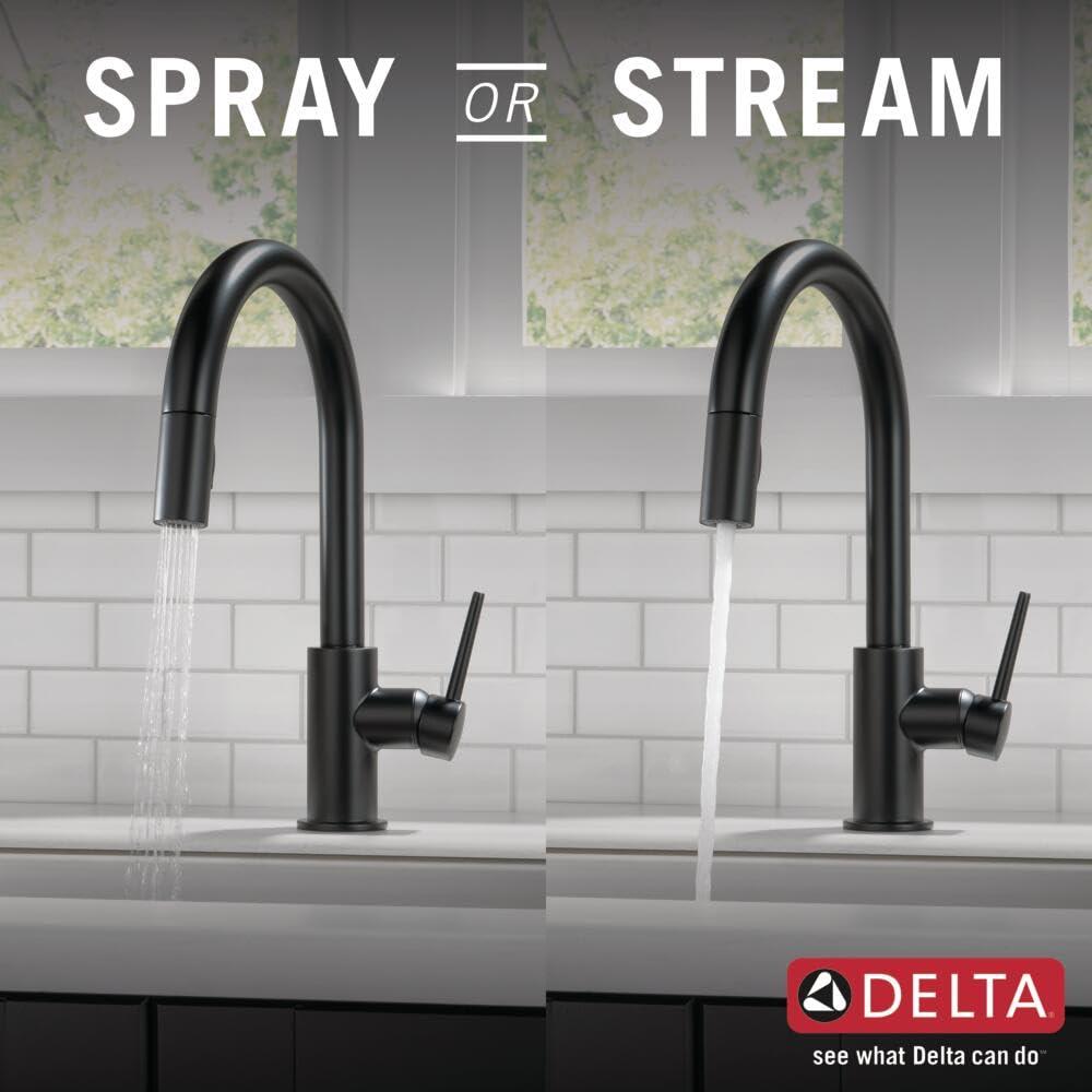 DELTA FAUCET DELTA 9159-BL-DST Standard Faucet, Matte Black