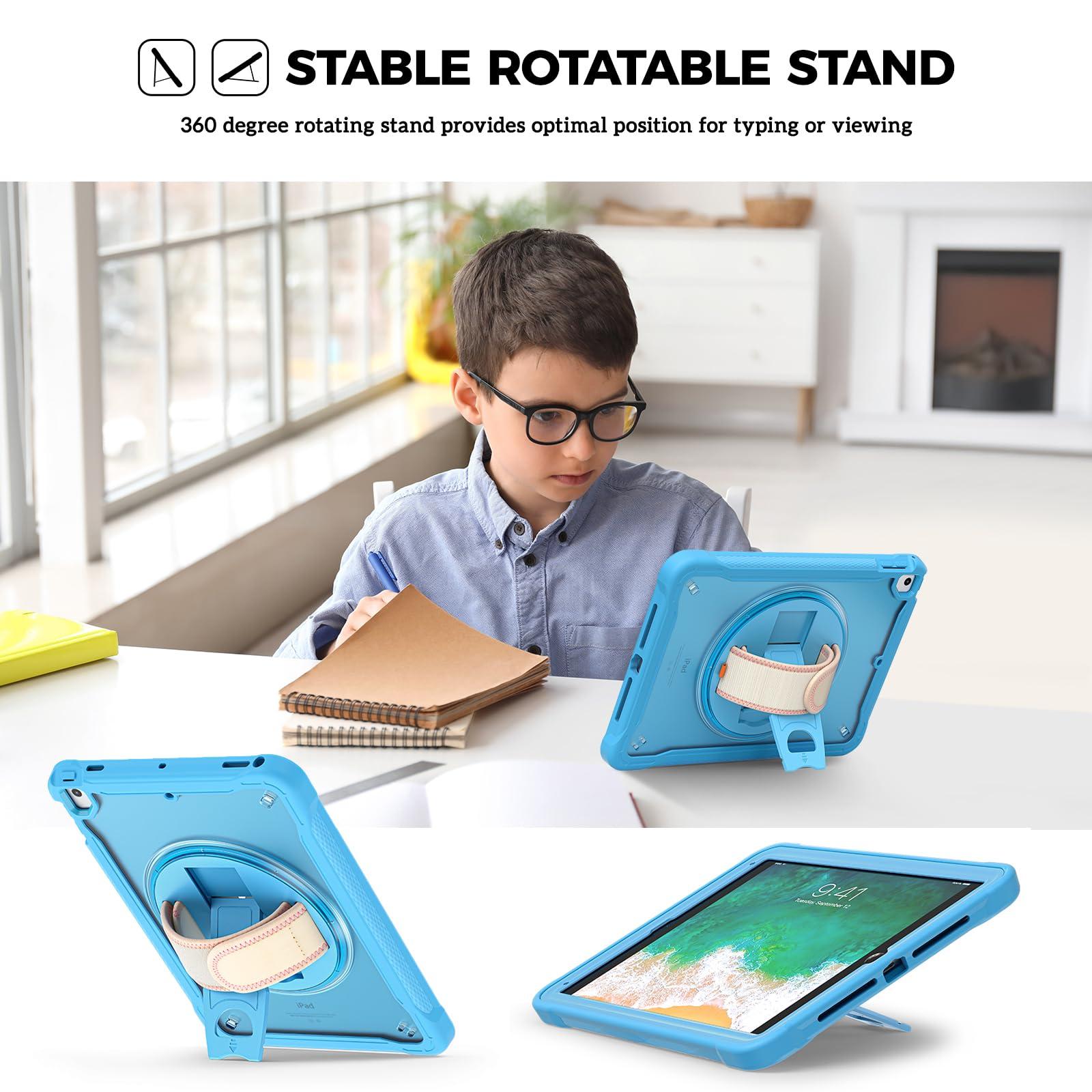 ProCase Keyboard Case Bundle with Rugged Case for iPad 9.7 Inch 5th 6th Gen/iPad Air 2 / iPad Pro 9.7