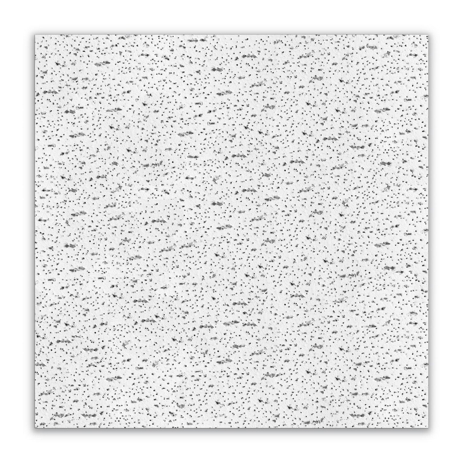 Armstrong Armstrong Ceiling Tiles; 2x2 Ceiling Tiles - 16 pcs White Ceiling Tiles; Acoustic Ceilings for Suspended Ceiling Grid; FISSURED 756