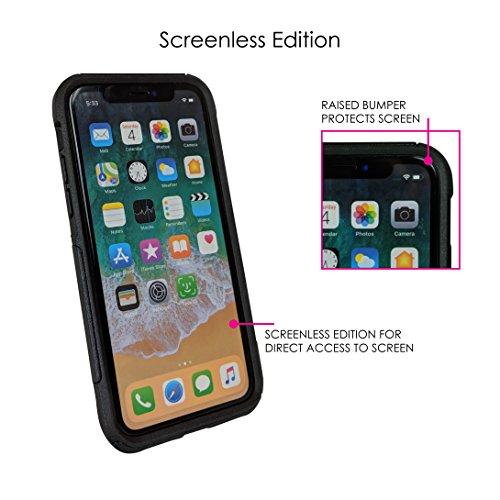 DistinctInk DistinctInk Case for iPhone X/XS (5.8" Screen) - Replacement for OtterBox Commuter Black Custom Case - Green Orange Blue Alligator Gator - Cartoon Alligators