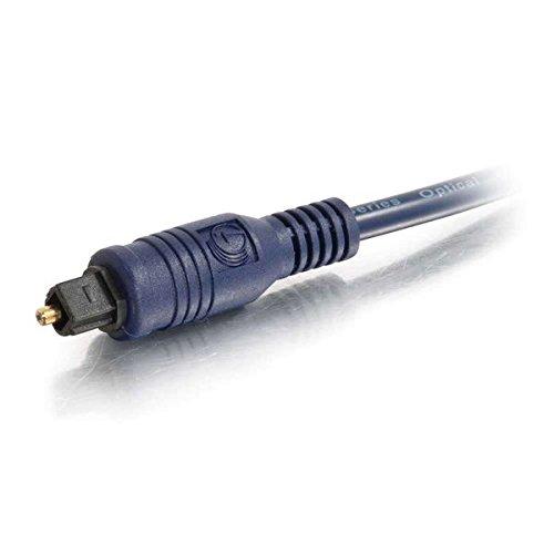 C2G Legrand - C2G Toslink Optical Digital Cable, Blue Toslink Optical cable, 0.5 Meter (1.6 Foot) Toslink Digital Optical Audio Cable, 1 Count, C2G 40389 - TAA Compliant
