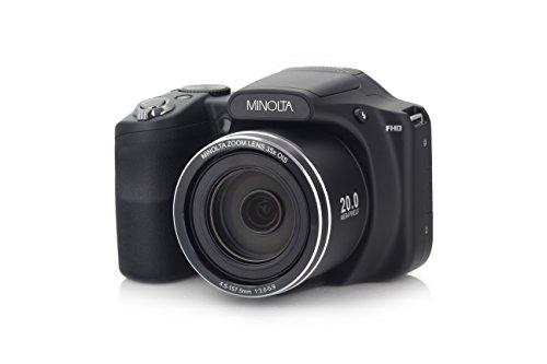 Minolta Minolta 20 Mega Pixels High Wi-Fi Digital Camera with 35x Optical Zoom, 1080p HD Video & 3" LCD, Black (MN35Z-BK)