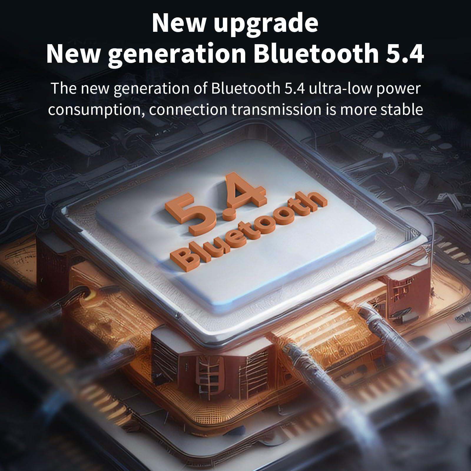 Generic Wireless Bluetooth Earphones with Led Display Charging Case & Earhook Bluetooth 5.4 Bluetooth Headphones Sport Ear Buds USB Fast Charging Over Ear Buds Wireless Earbuds Headset