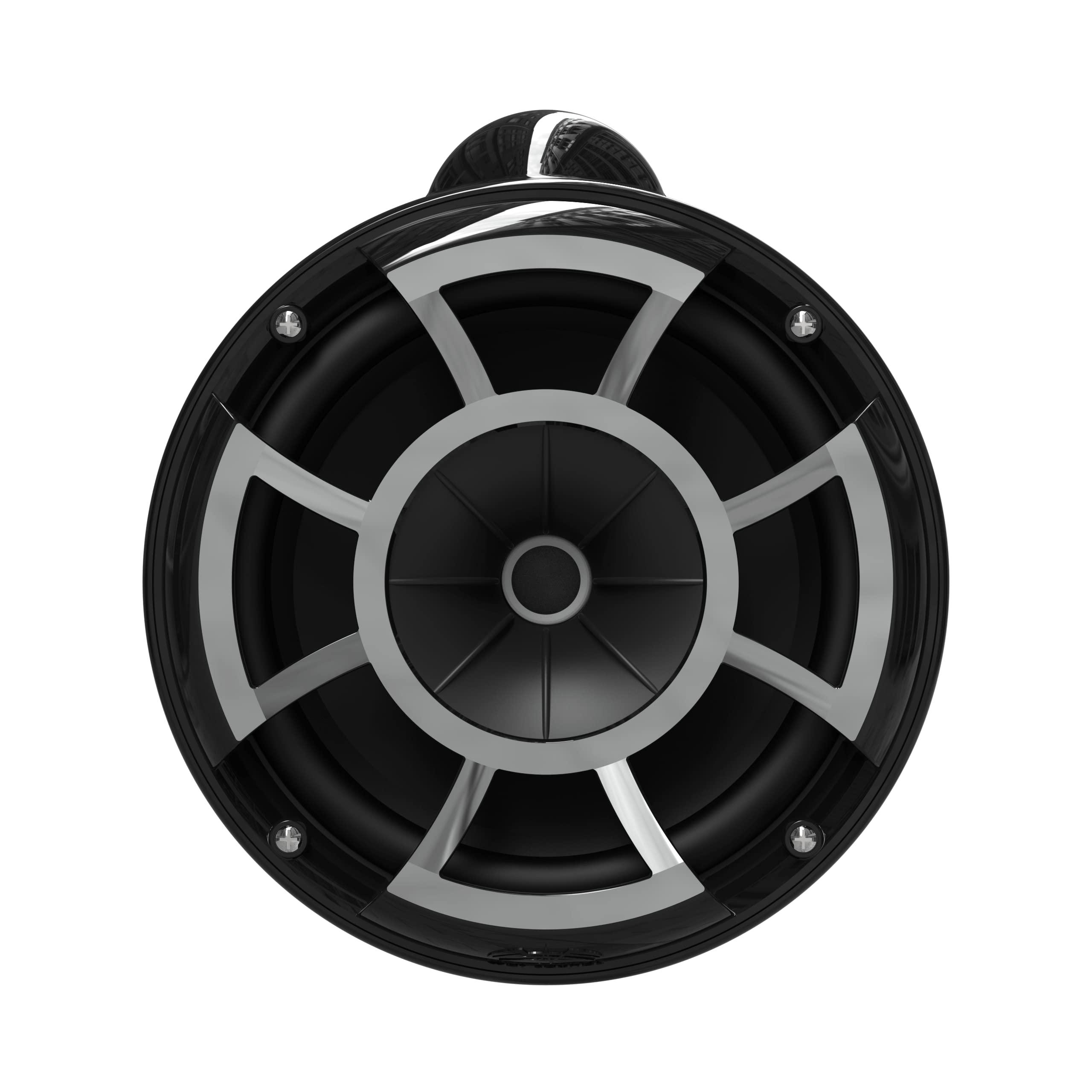 wet sounds wet sounds Rev 8 Black V2 Revolution Series 8" Black Tower Speakers w/Swivel Clamp Base Mount