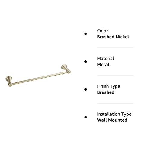Moen Moen YB8418BN Weymouth 18-Inch Single Towel Bar, Brushed Nickel