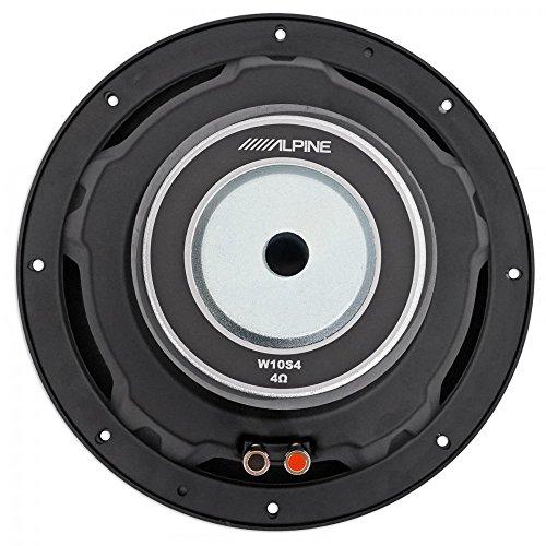 Alpine Alpine W12S4 12-inch Single 4 Ohm Subwoofer Bundle