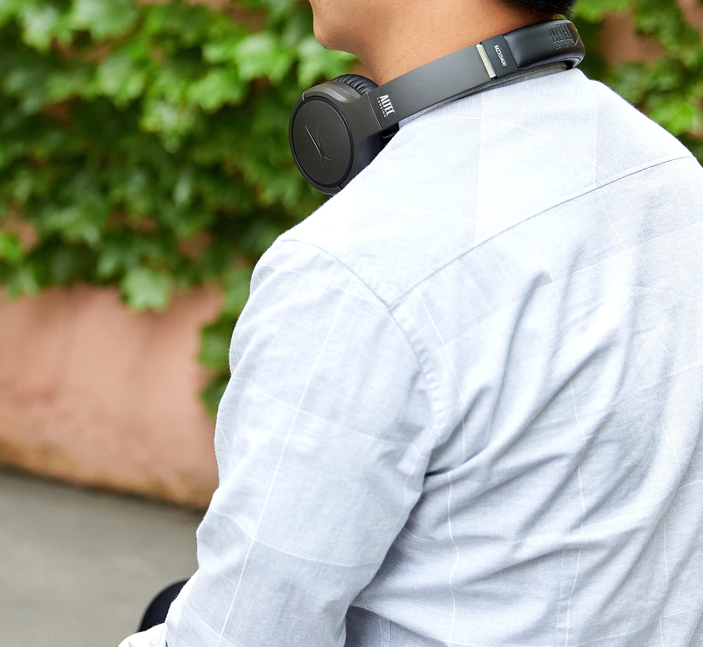 Altec Lansing Altec Lansing Nanophones ANC Bluetooth Wireless Active Noise Cancelling Headphones On Ear Headphones 12 Hour Battery Life, Foldable Earcups, Removeable Mic for Working and Learning from Home (Grey)