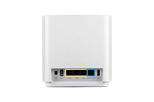 ASUS ASUS ZenWiFi Whole-Home Tri-band Mesh WiFi 6E System (ET8 3PK), Coverage up to 7,500 sq.ft, 6600Mbps, new 6GHz band, AiMesh, Lifetime Free Internet Security, Parental Control, EasySetup, Instant Guard