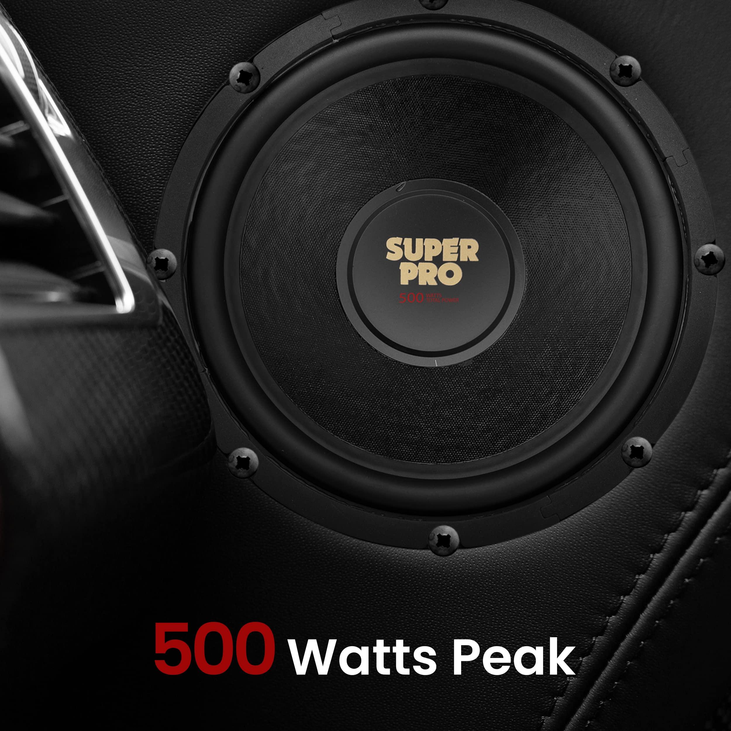 Pyramid Pyramid 10 Inch Car Subwoofer Speaker - 500 Watt High Powered Car Audio Sound Component Speaker System w/ 2 Inch High-Temperature Kapton Voice Coil, 85.6 dB, 8 Ohm, 60 oz Magnet - Pyramid PW1048USX