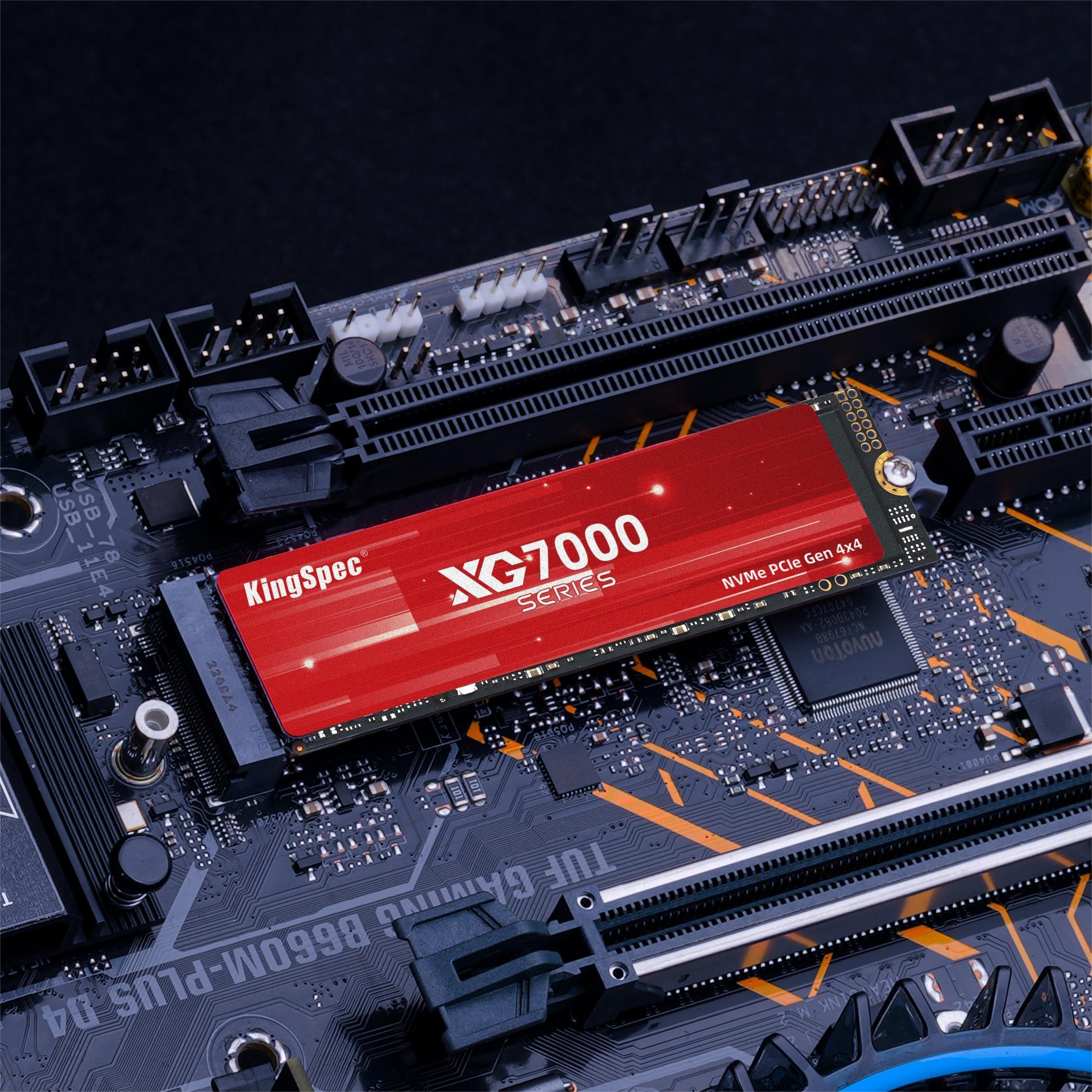 KingSpec KingSpec XG7000 2TB NVMe SSD M.2 PCIe Gen4 M.2 2280 Internal Solid State Drives Up to 7400MB/s Suitable for Desktop, Gaming Laptop, Enthusiasts, IT Profession