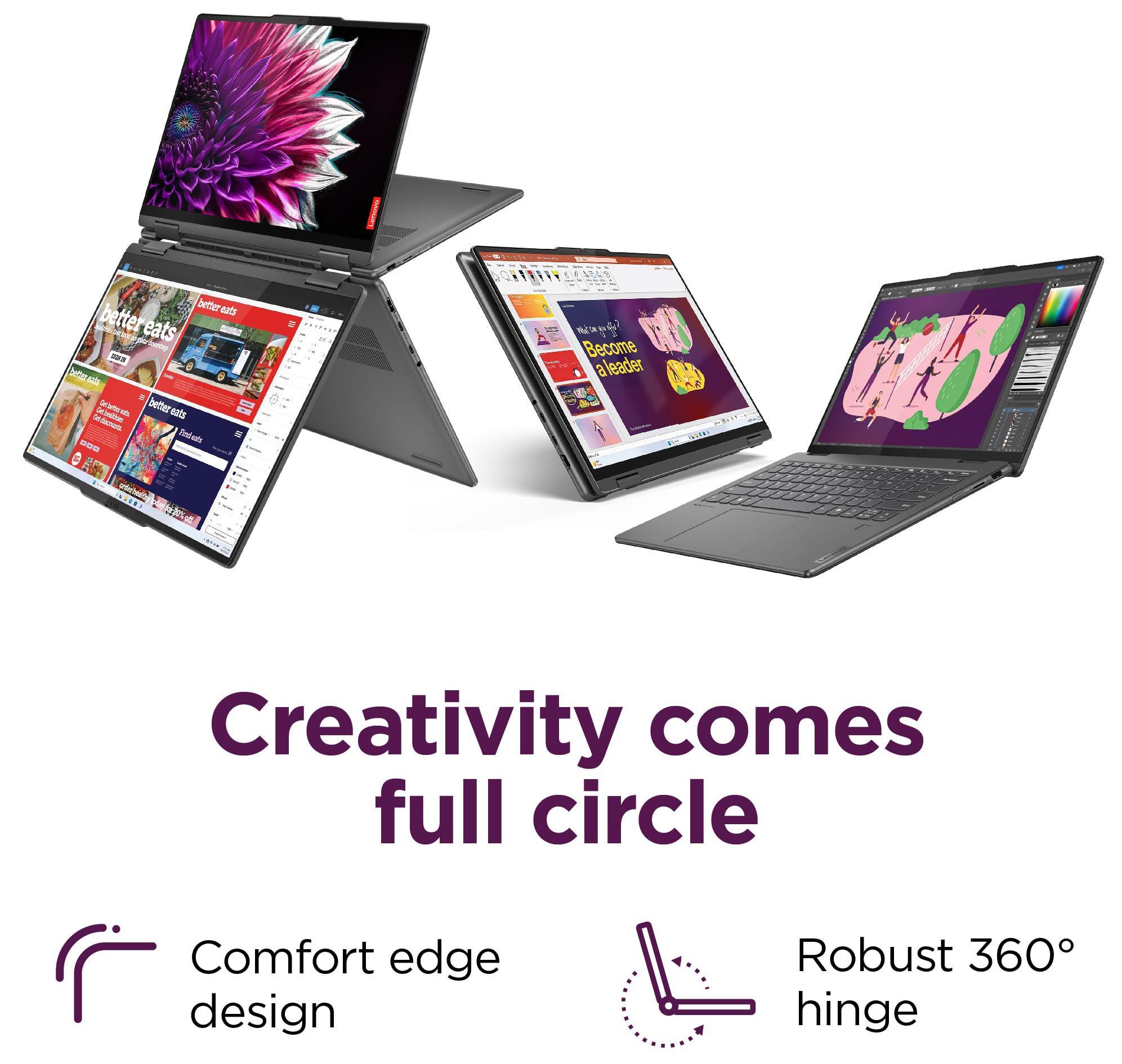 Lenovo Lenovo Yoga 7 7i 2-in-1 Business Laptop (16" FHD+ Touchscreen, Intel Core Ultra 5 125U (Beat i7-1165G7), 16GB RAM, 512GB SSD, IST Pen) Backlit, Fingerprint, FHD IR Webcam, Win 11 Pro, AI Copilot, Grey