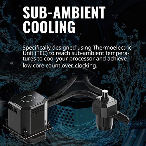 Cooler Master Cooler Master MasterLiquid ML360 SUB-Zero, Thermoelectric Cooling (TEC) AIO CPU Liquid Cooler Powered by Intel® Cryo Cooling Technology, 2nd Generation Pump, 360 Radiator for Intel LGA 1200