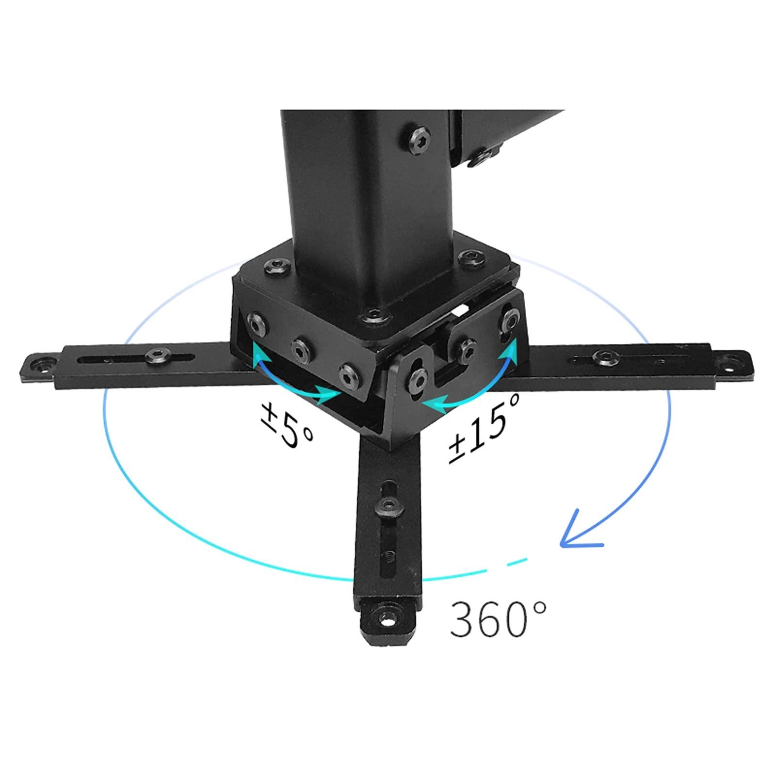 DYPASA DYPASA Projector Mount Projector Mount Stand Projector Ceiling Mount or Wall Mount Bracket Holder Length 9.84 to 14.96in/25 to 38cm Load 44lbs Ceiling Mount with Tray