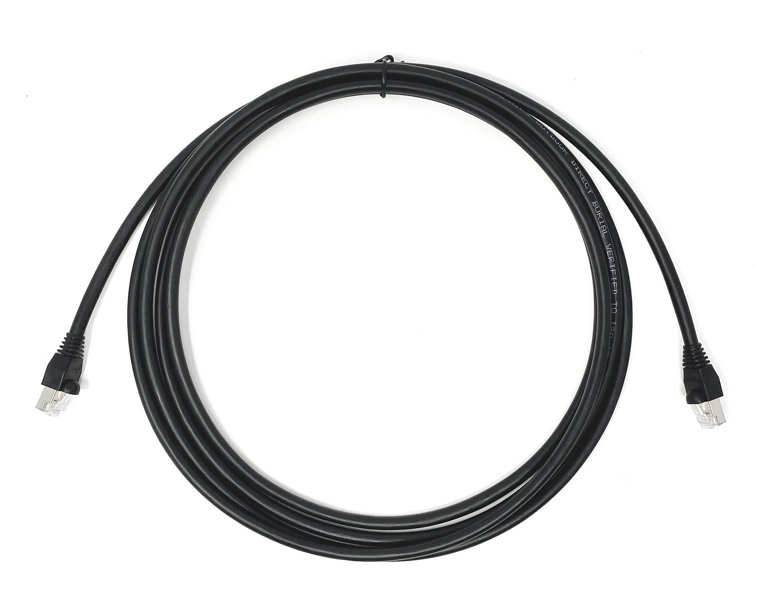 Ultra Spec Cables Ultra Spec Cables 25ft Cat7 Outdoor Waterproof Ethernet Direct Burial Cable (600MHz) Shielded (Pure Copper) PE Rugged Jacket (10 Pack)