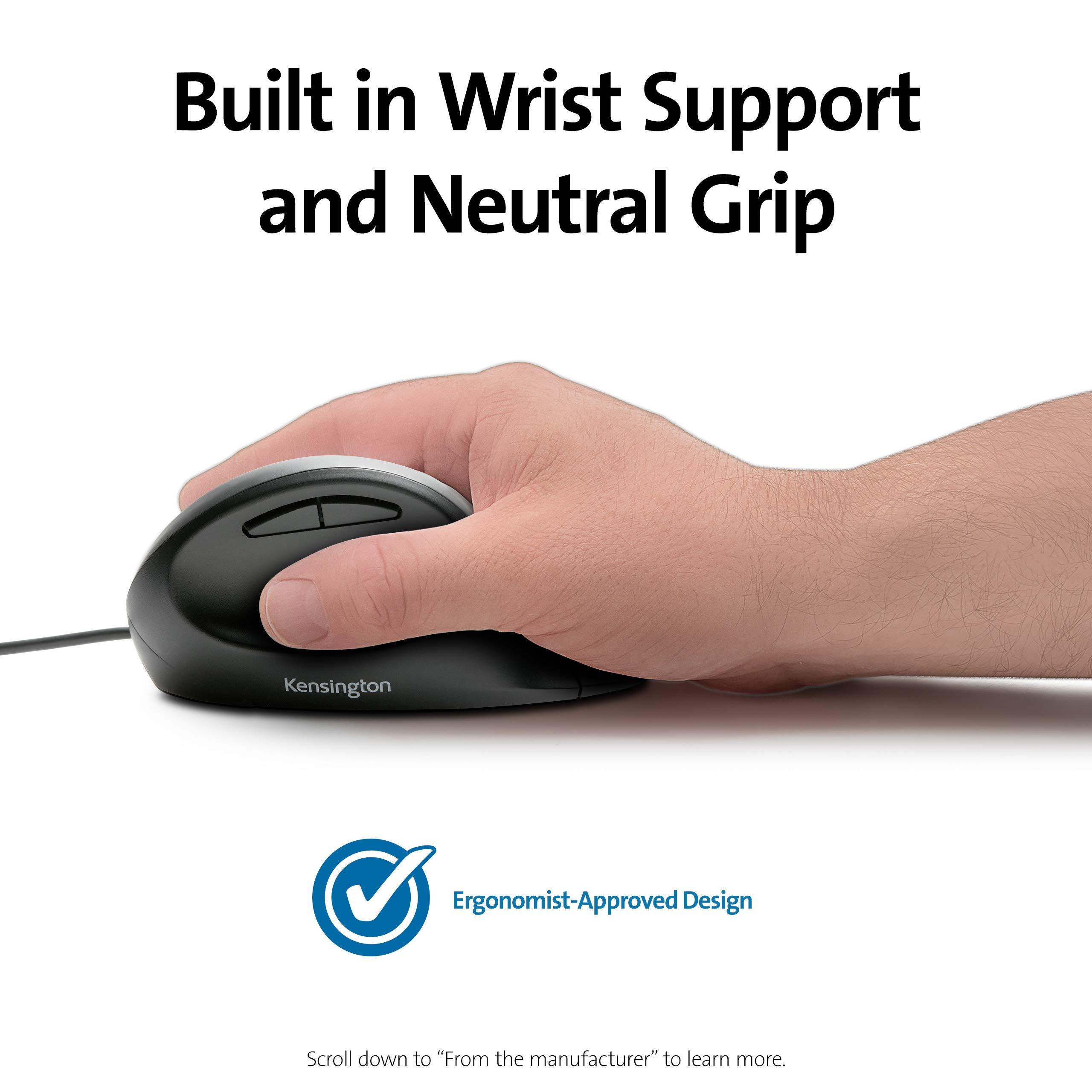 Kensington Kensington Pro Fit Ergonomic Wired Mouse Black (K75403WW)