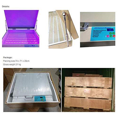H-E H-E 220V/110V 20\" x 24\" 80W LED UV Exposure Unit Tabletop Precise Screen Printing Exposure Equipment for Plate-Making (220V)