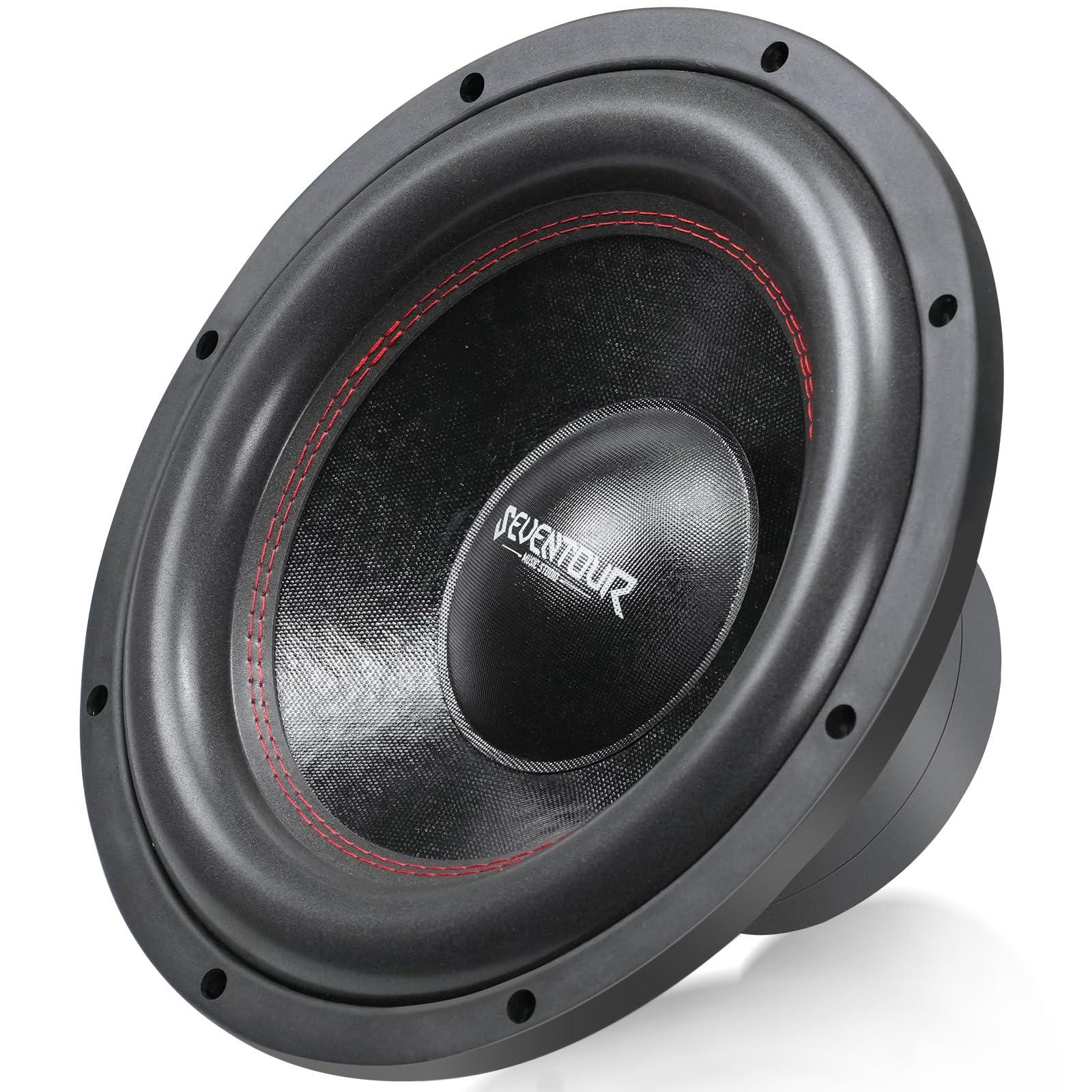Seventour Seventour 12 inch 1200 Watt Max Power Car Audio Dual 4 Ohm Shallow Mount Car Subwoofer (12\" - Dual 4 Ohm)