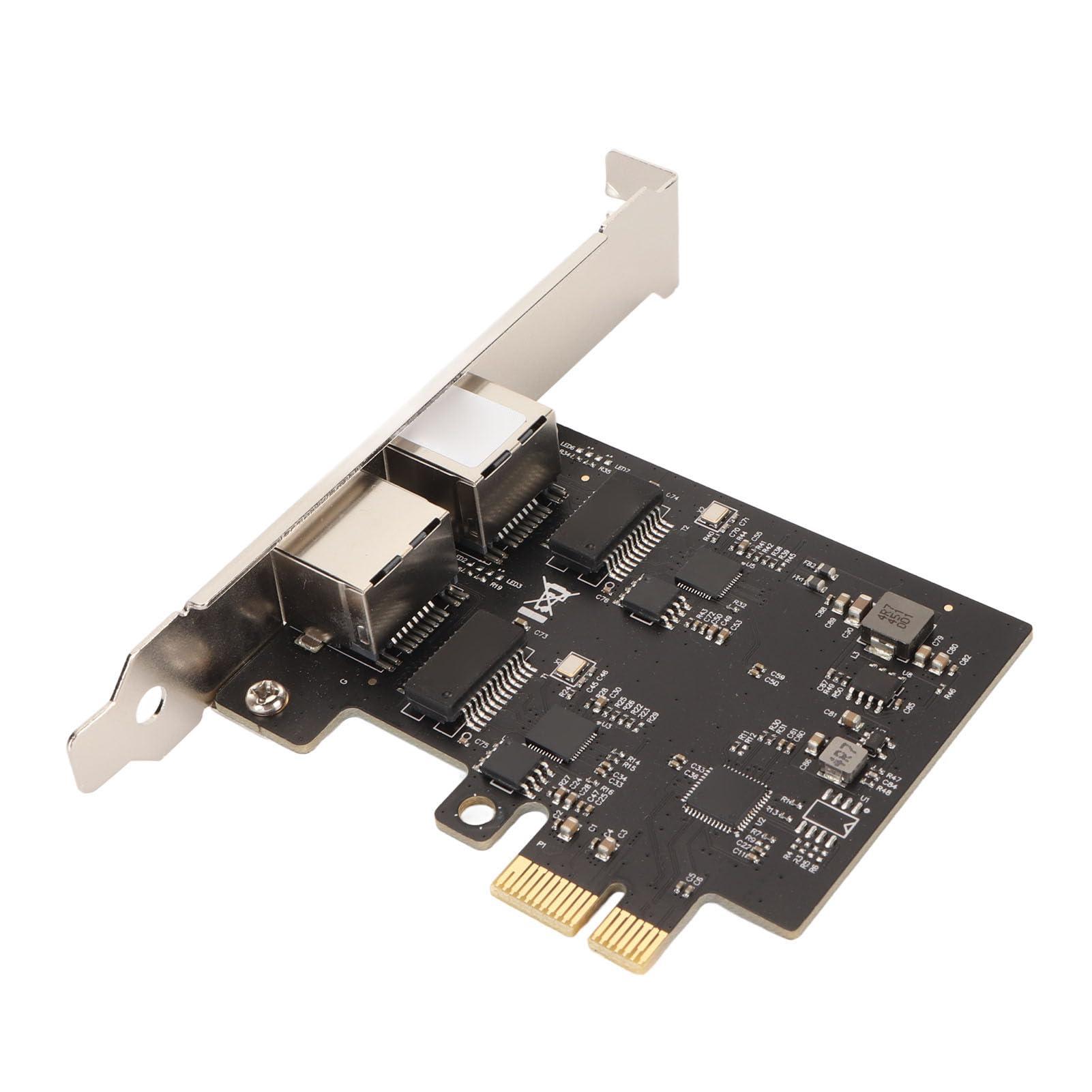 Srliya PCIe 2.5G Network Card Dual Port RTL8125B 2500M 1000M Computer Network Adapter Card for Desktop PC