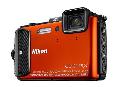 Nikon Nikon Coolpix AW130 16MP Waterproof Shockproof Digital Camera (Orange) (Renewed)