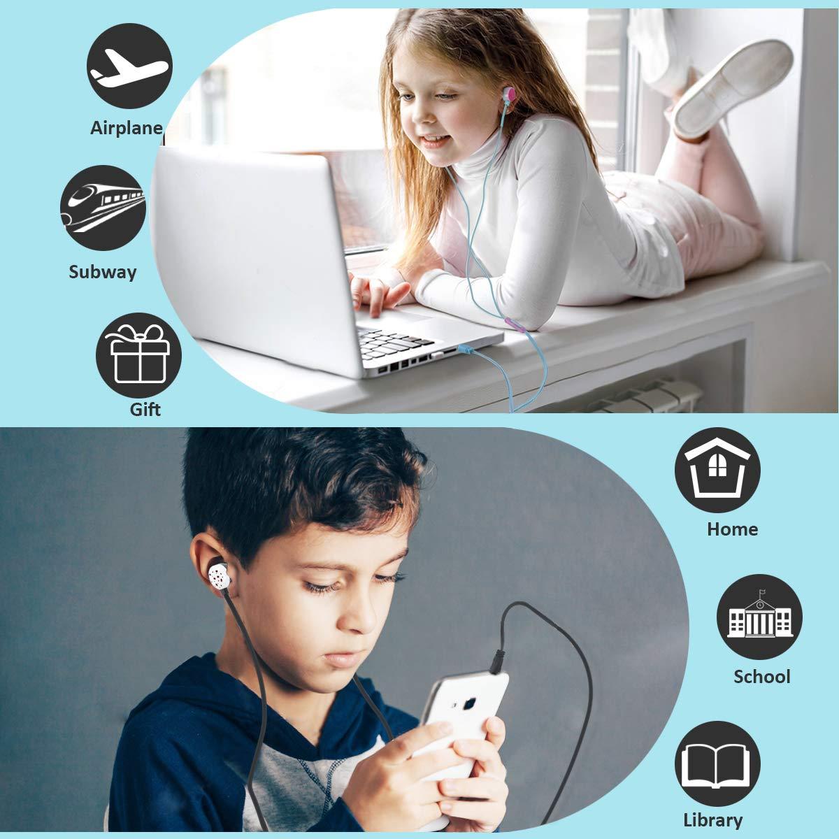 QearFun QearFun Donut Earbuds for Kids, Cute Earbud & in-ear Headphones Wired Gift for School Girls and Boys with Microphone and Lovely Earphones Storage Case