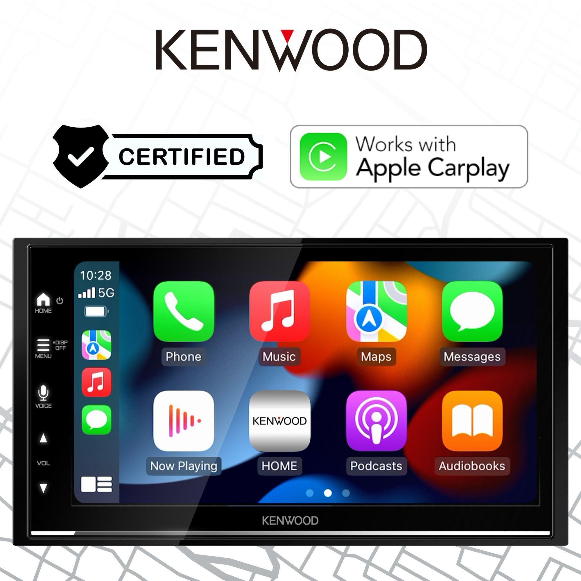 Kenwood KENWOOD DMX8709S 6.8-Inch Capacitive Touch Screen, Car Stereo, Wireless CarPlay and Android Auto, Bluetooth, AM/FM Radio, MP3 Player, USB Port, Double DIN, 13-Band EQ, SiriusXM