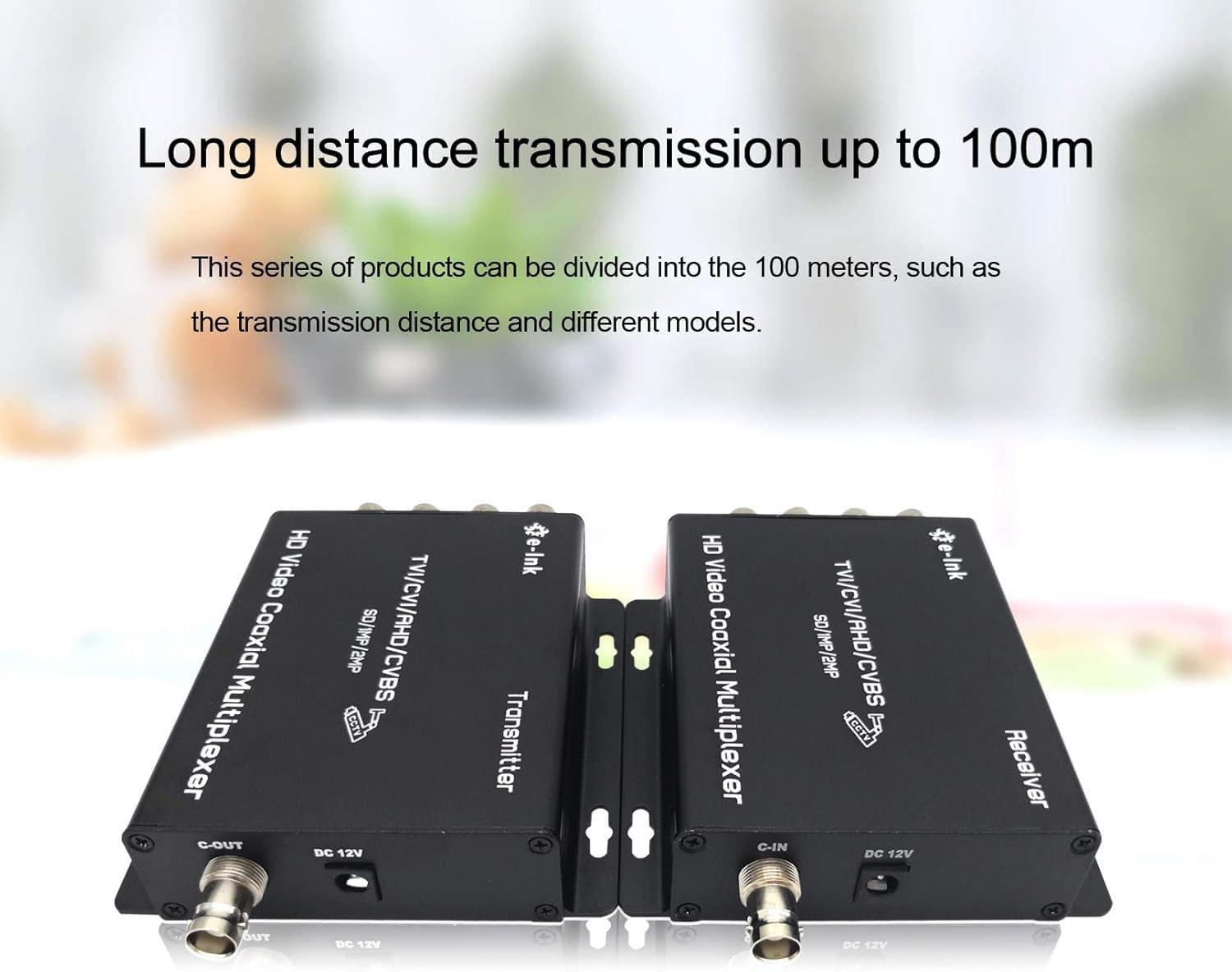 E-link E-link 4 Channel Video Multiplexer - 4Ch CCTV Video Multiplexer Over 1 Coaxial Cable for Standard Analog Cameras