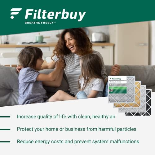 Filterbuy Filterbuy 14x18x1 Air Filter MERV 8 Odor Eliminator (4-Pack), Pleated HVAC AC Furnace Air Filters Replacement with Activated Carbon (Actual Size: 13.50 x 17.50 x 0.75 Inches)