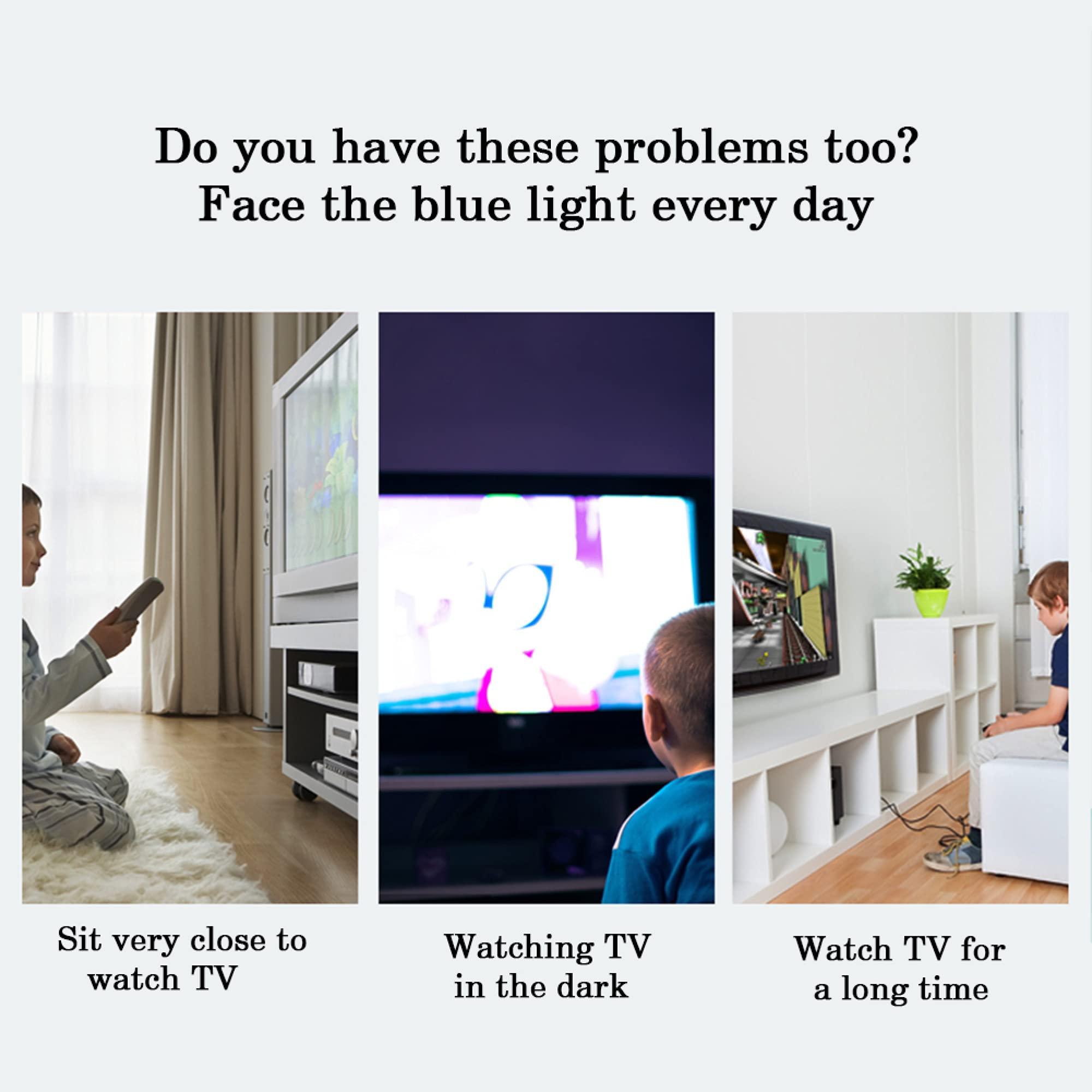 MJYT 32-75 Inch TV Screen Protector Anti Blue Light Anti Glare Screen Filter Relieve Eye Fatigue Ultra-Clear Eye Protection Film for LCD, LED, OLED & QLED 4K HDTV/A / 49 Inches 1075x604 mm