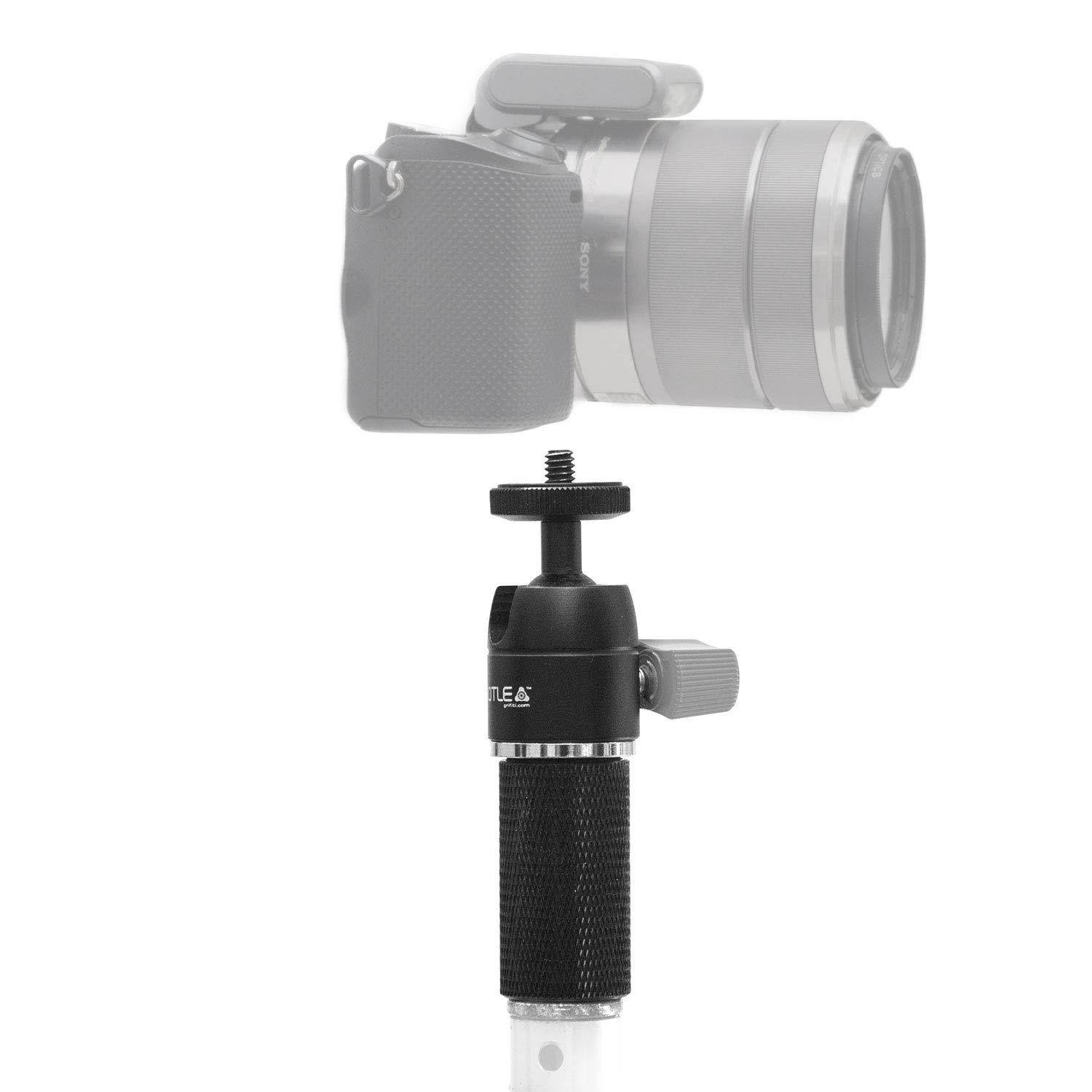 GRIFITI GRIFITI Nootle Paint Pole Adaptor 3/4-5 to 1/4-20 and Mini Ball Head Turns Painters Extension Poles into Camera Video Photo Mic Booms Adapter Painter\'s Adapters Extensioncamera Tripod Attachment