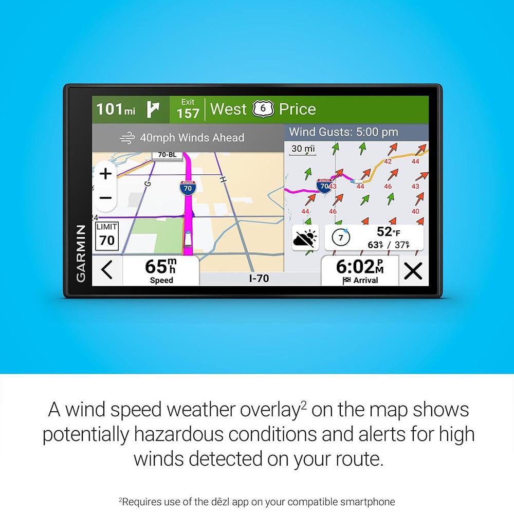 Garmin Garmin 010-02923-00 dezl OTR620 6 inch GPS Truck Navigator, Custom Truck Routing, Satellite Imagery | Official USA Partner Model | Bundle with 2 YR CPS Enhanced Protection Pack