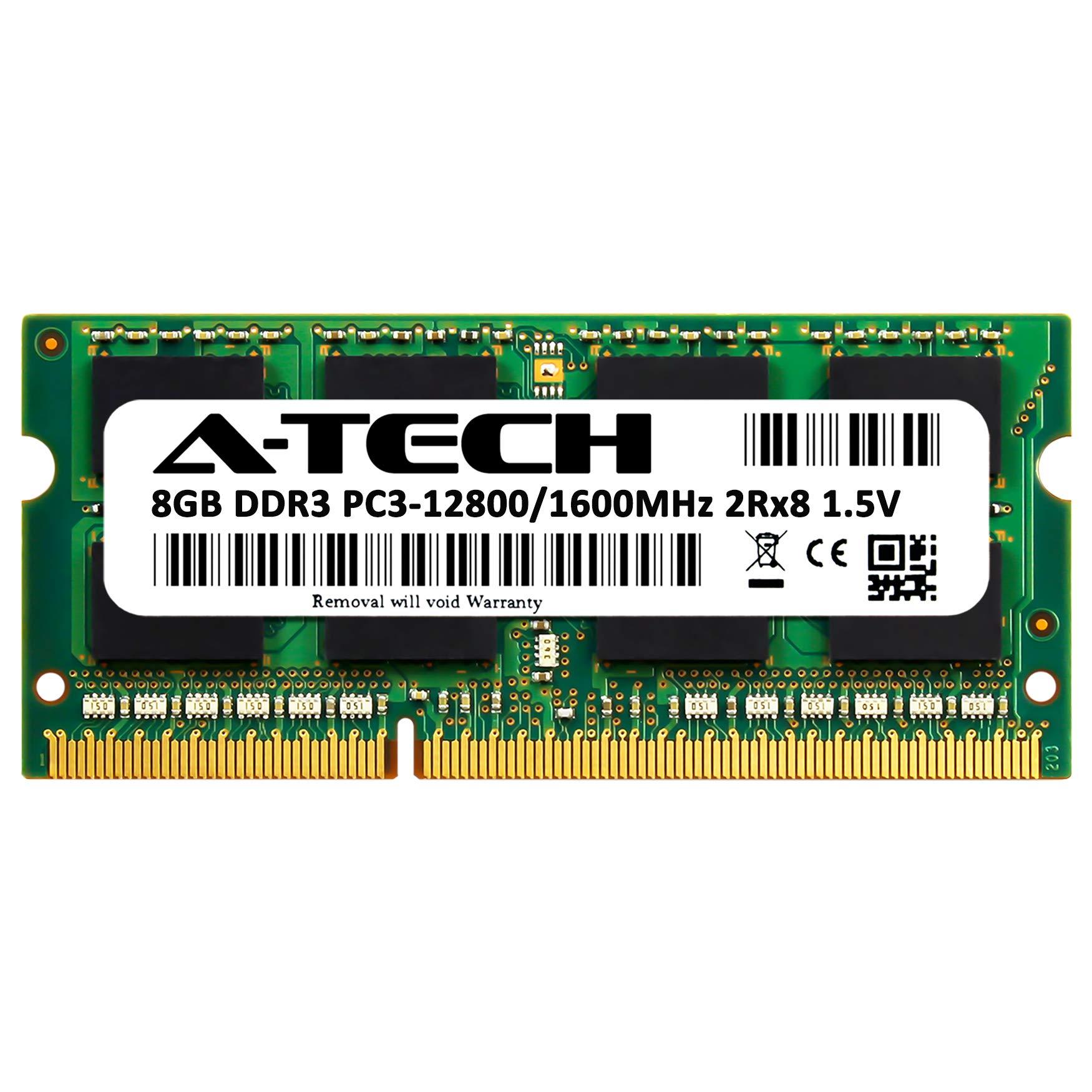A-Tech A-Tech 8GB RAM Replacement for Micron MT16JTF1G64HZ-1G6 | DDR3 1600MHz PC3-12800 2Rx8 1.5V SODIMM 204-Pin Memory Module